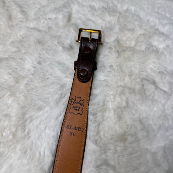 Lucchese Western Cowgirl Southwestern Buckle Belt Vintage Leather Size 36 BLAA37 - Picture 3 of 11